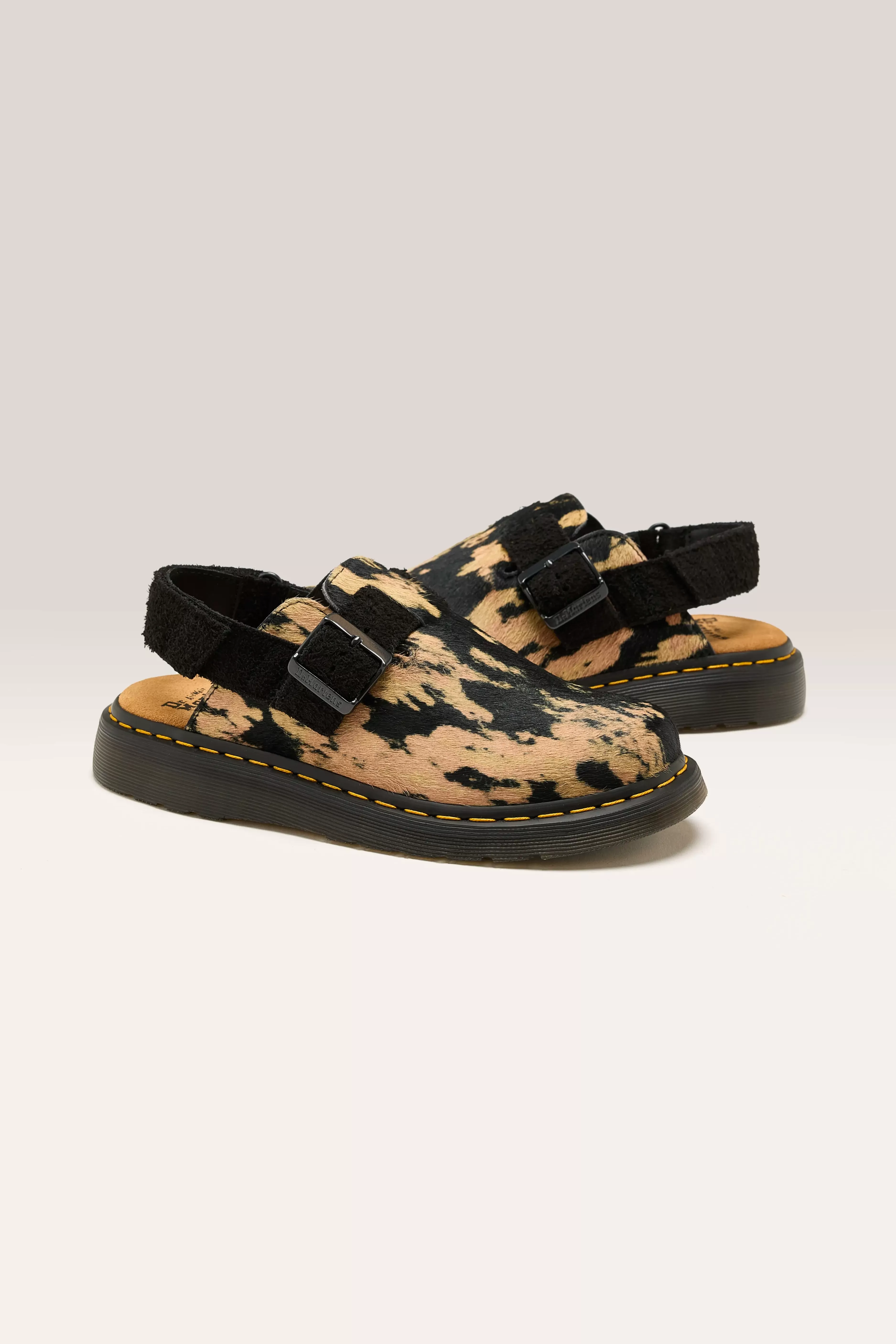 DR. MARTENS Jorge Ii Contrast Hair-On Mules For Women-Dr martens Best Sale