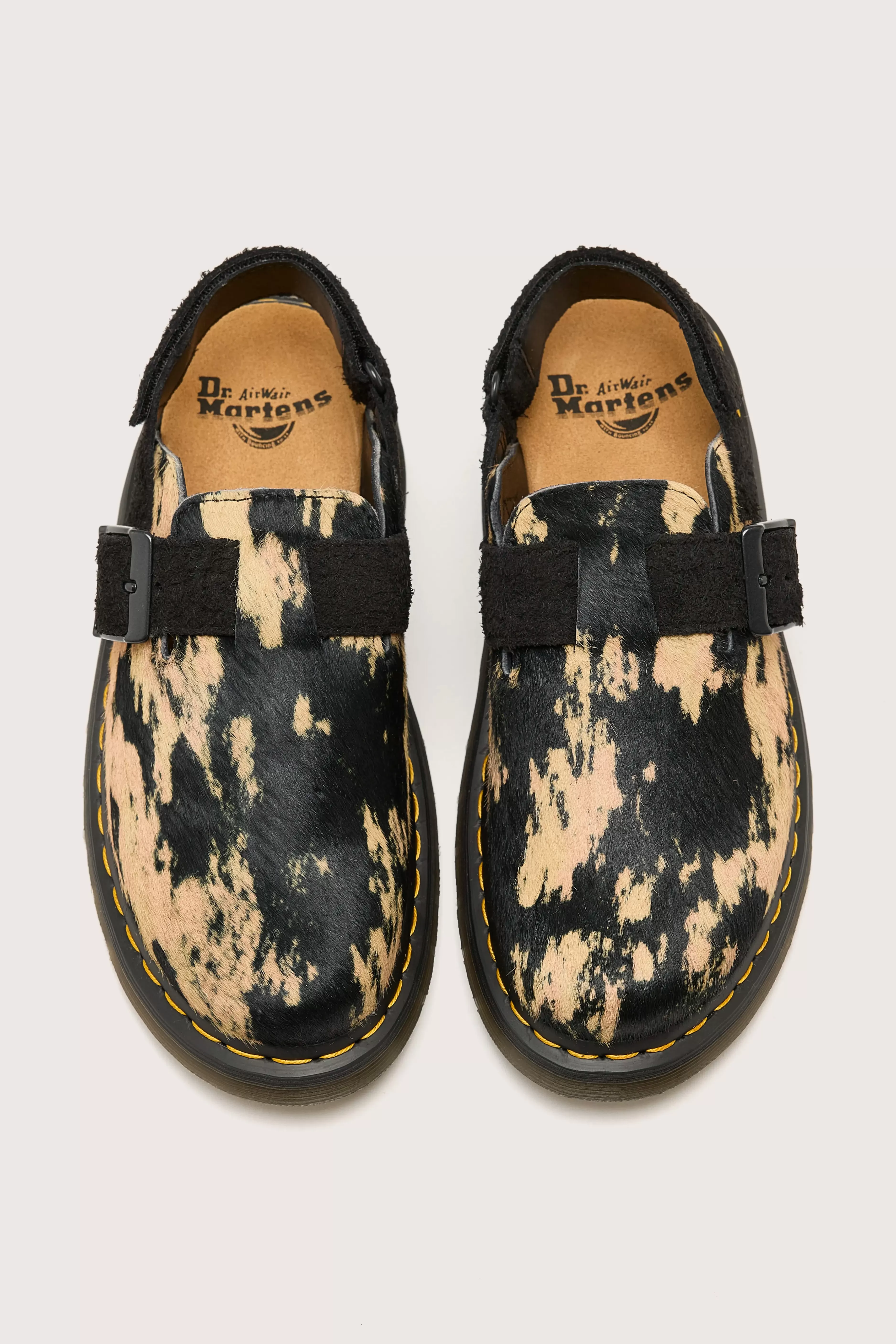 DR. MARTENS Jorge Ii Contrast Hair-On Mules For Women-Dr martens Best Sale