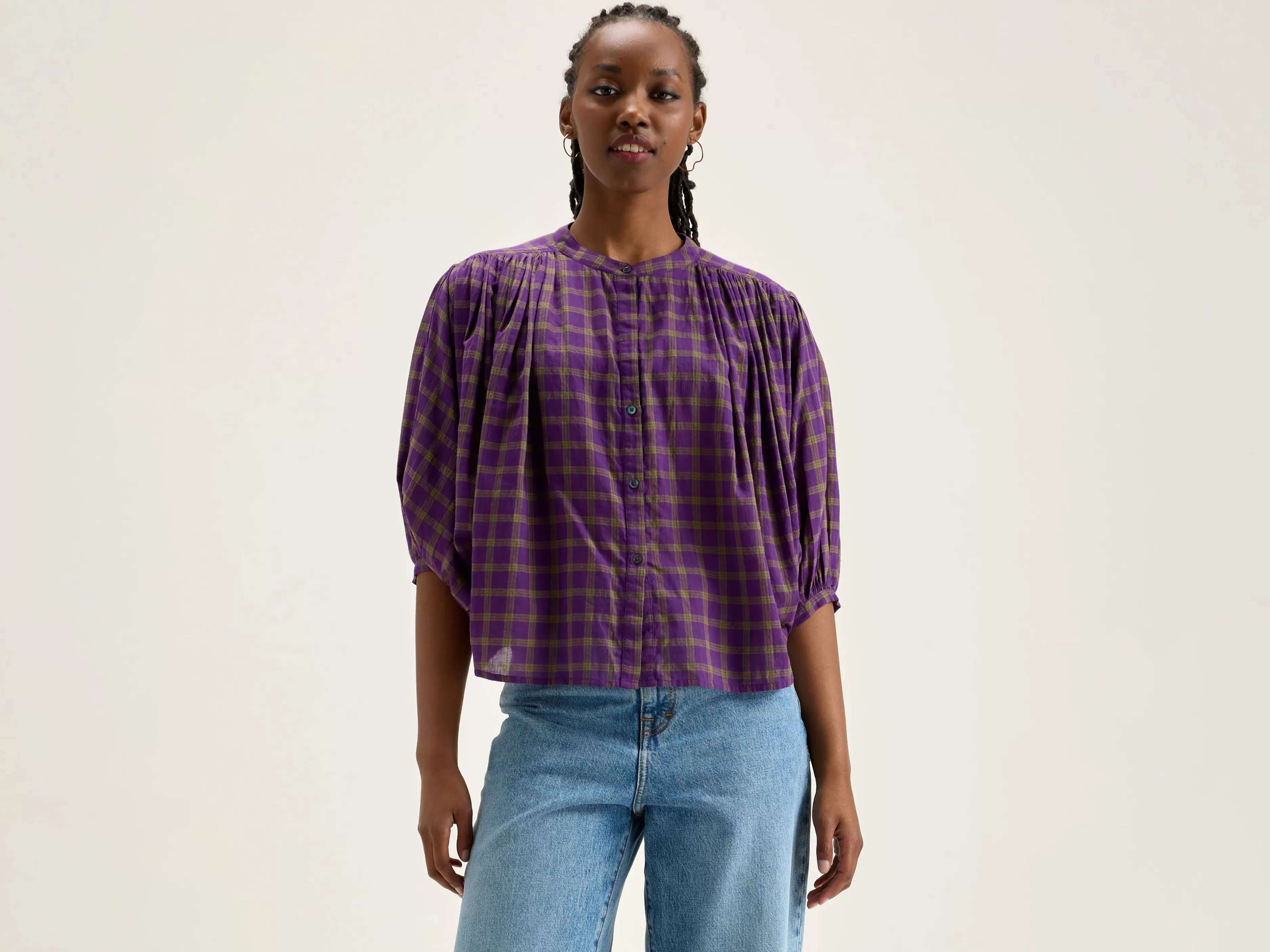 Ink Cropped Blouse-Bellerose Cheap