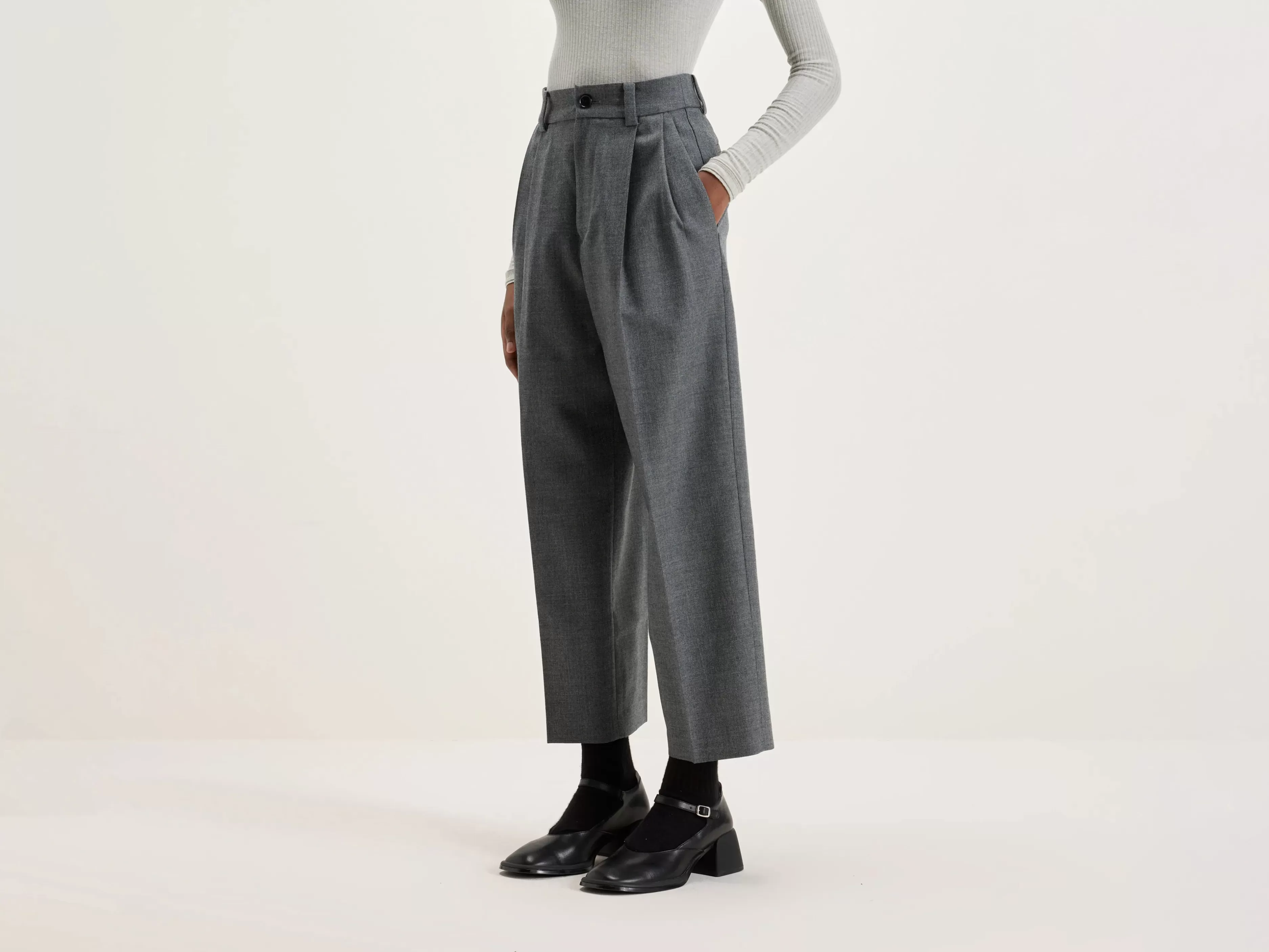 Port Rechte Broek Van Wol-Nicholson & Nicholson Discount