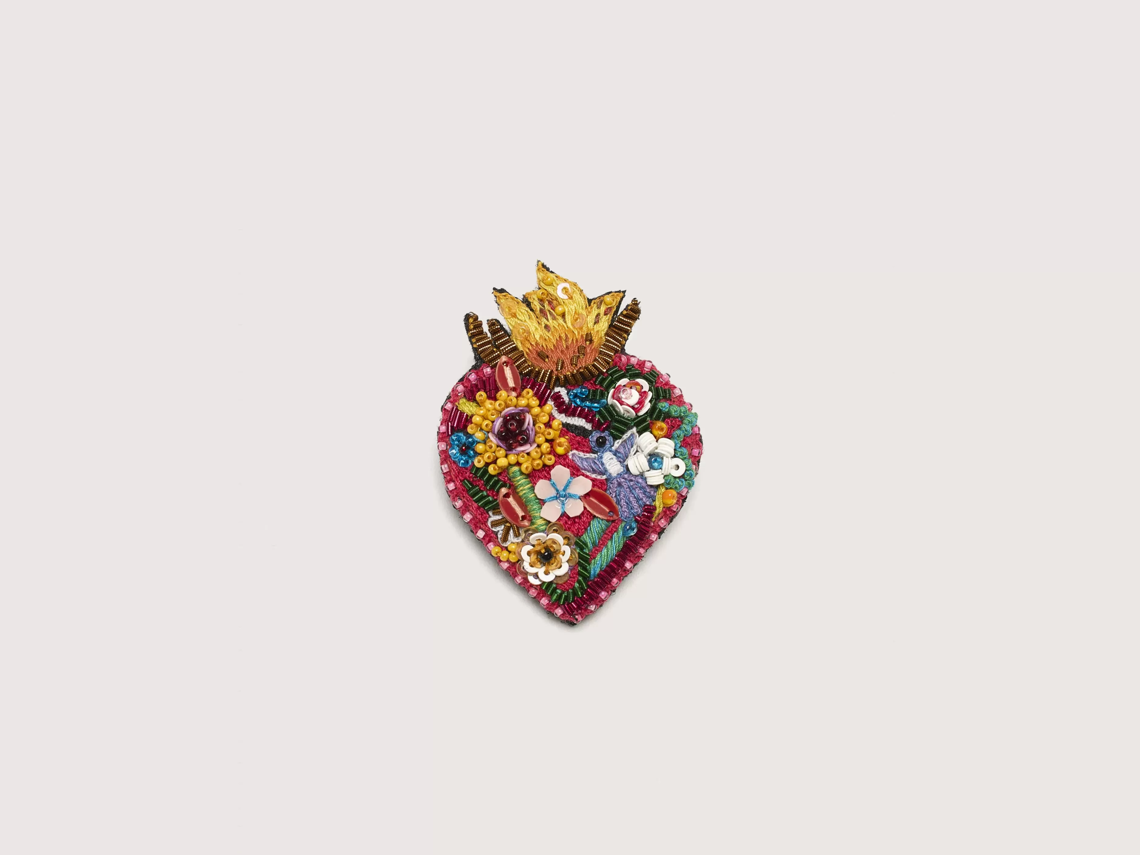 Flaming Heart Broche-Trovelore Store